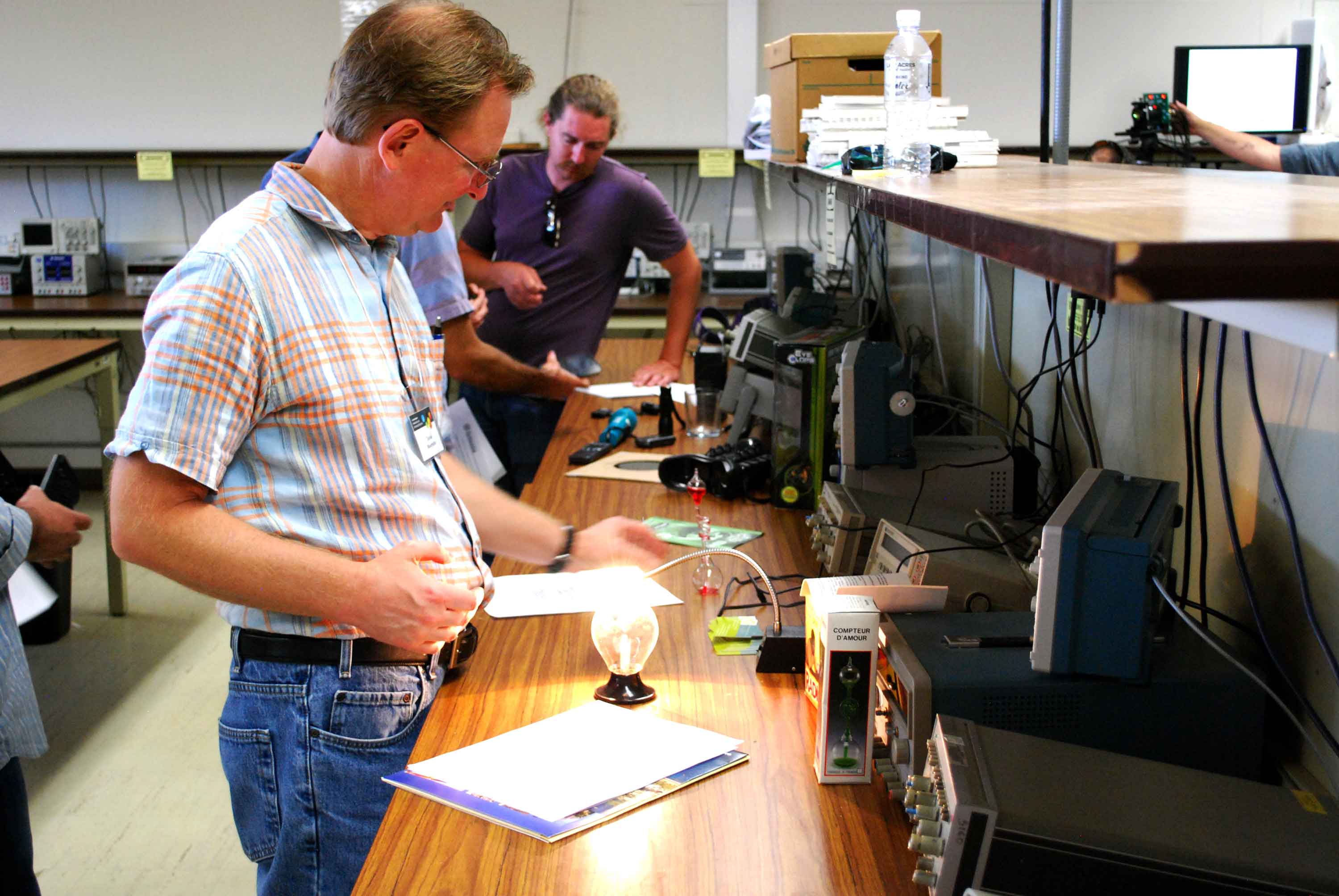 teacher and student with infrared technology